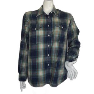 DENIM & SUPPLY Ralph Lauren Plaid Shirt, XL, Brushed Cotton Flannel, Tab sleeves